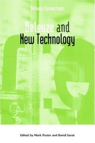 Deleuze And New Technology Mark Poster Editor David Savat Editor
