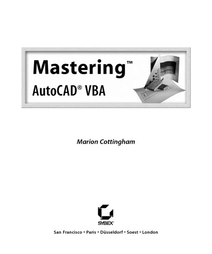 Mastering Autocad Vba Marion Cottingham