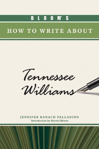 Blooms How To Write About Tennessee Williams Blooms How To Write About Literature Jennifer Banach