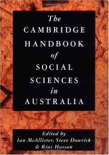 The Cambridge Handbook Of Social Sciences In Australia Ian Mcallister