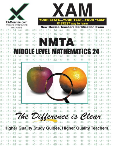 Nmta Middle Level Mathematics 24 Teacher Certification 2nd Edition Xam Nmta Sharon Wynne