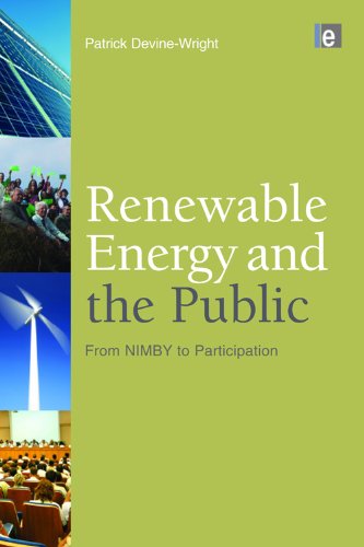 Renewable Energy And The Public From Nimby To Participation Patrick Devinewright
