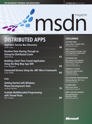 Msdn Magazine October 2010 Microsoft 1105 Media