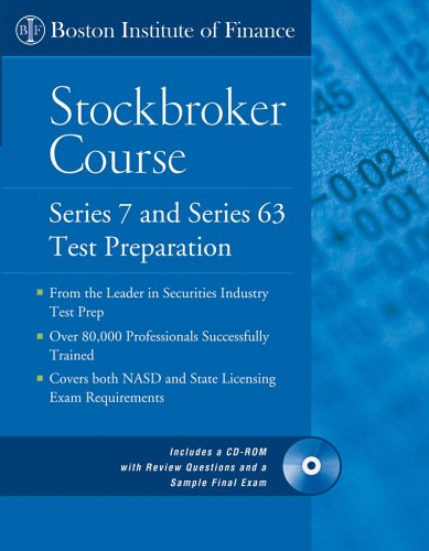 The Boston Institute Of Finance Stockbroker Course Series 7 And 63 Test Prep Cd Boston Institute Of Finance