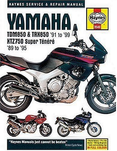 Yamaha Tdm850 Trx850 91 To 99 Xtz750 Super Tenere 89 To 95 Service Repair Manual Haynes Manuals Matthew Coombs