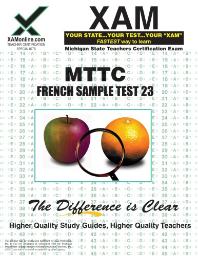 Mttc French 23 Teacher Certification 2nd Edition Xam Mttc Sharon Wynne