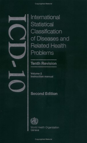 International Statistical Classification Of Diseases And Health Related Problems The Icd10 Volume 2 Instruction Manual Second Edition Tenth Revision 2nd World Health Organization