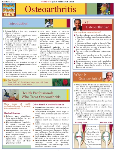 Barcharts Quickstudy Osteoarthritis Inc Barcharts