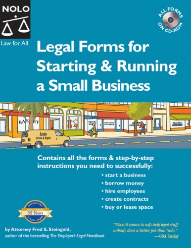Legal Forms For Starting Running A Small Business Fred S Steingold