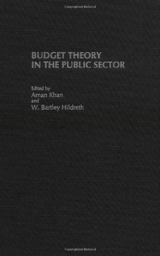 Budget Theory In The Public Sector Aman Khan W Bartley Hildreth