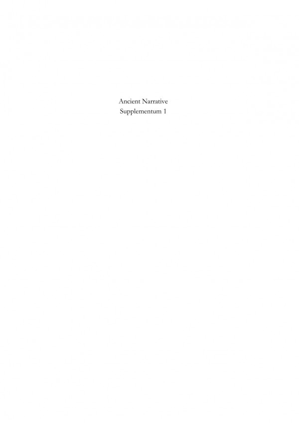 Ancient Narrative Supplementum 1 Space In The Ancient Novel Michael Paschalis Stavros Frangoulidis Ed