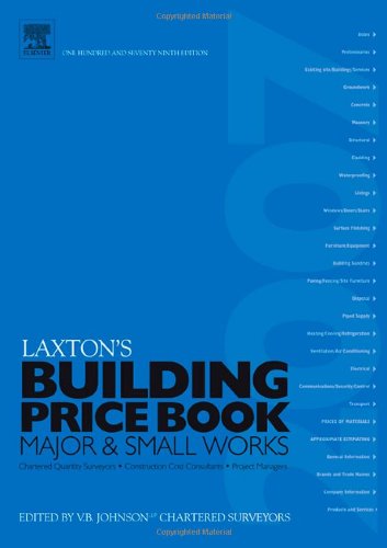 Laxtons Building Price Book 2007 179th Edition Laxtons Price Book 179th Edition V B Johnson
