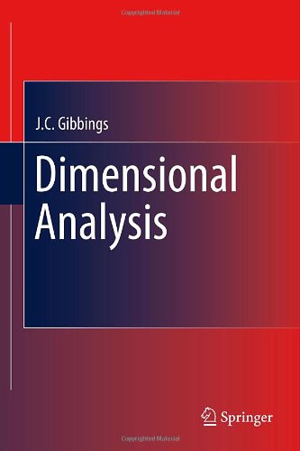 Dimensional Analysis 1st Edition Jc Gibbings Auth