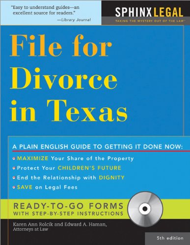 File For Divorce In Texas 5th Edition 5th Karen Rolcik