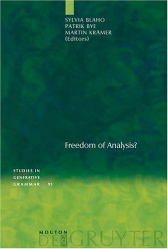 Freedom Of Analysis 1st Sylvia Blaho Patrik Bye Martin Krmer Eds