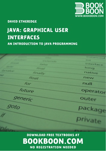 Java Graphical User Interfaces An Introduction To Java Programming David Etheridge
