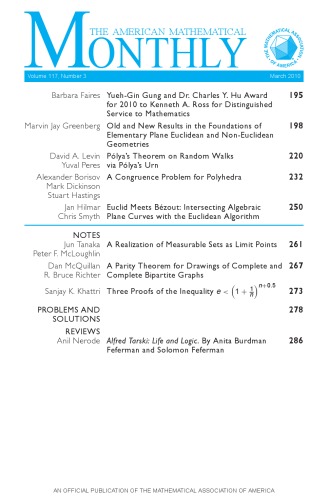 American Mathematical Monthly Volume 117 Number 3 March 2010 Daniel J Velleman