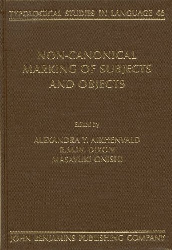 Noncanonical Marking Of Subjects And Objects 1st Alexandra Y Aikhenvald Ed