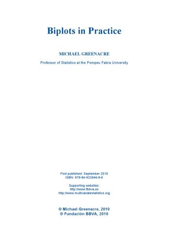 Biplots In Practice Michael Greenacre