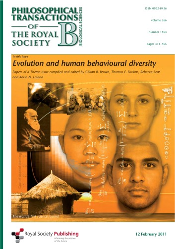 Evolution And Human Behavioural Diversity Philosophical Transactions Of The Royal Society Series B Gillilan R Brown
