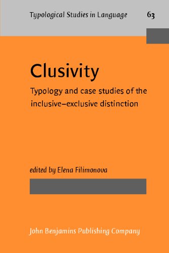 Clusivity Typology And Case Studies Of Inclusiveexclusive Distinction 1st Elena Filimonova Ed