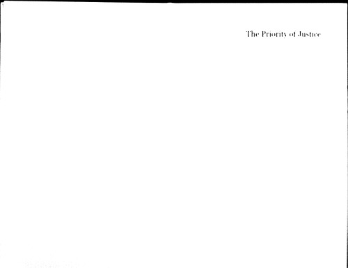 The Priority Of Justice Elements For A Sociology Of Moral Choices M Forse