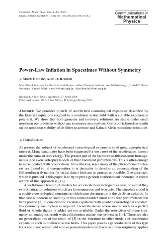 Communications In Mathematical Physics Volume 269 M Aizenman Chief Editor