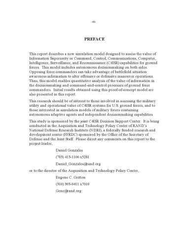 Assessing The Value Of Information Superiority For Ground Forces Proof Of Concept Documented Briefing Rand Corporation Dan Gonzales