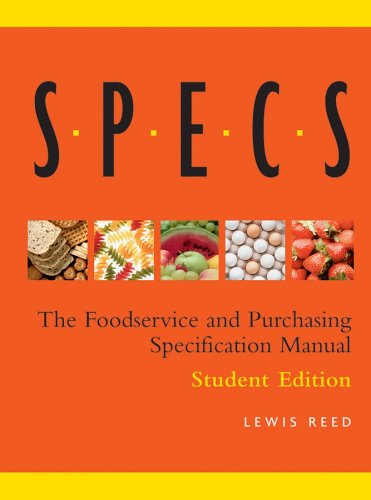 Specs The Foodservice And Purchasing Specification Manual Lewis Reed