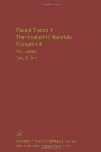 Recent Trends In Thermoelectric Materials Research Iii Terry M Tritt Eds