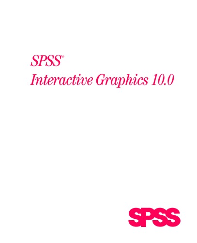 Spss Interactive Graphics 100 Spss Inc Staff