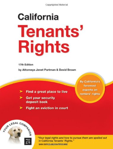 California Tenants Rights 17th Edition 17th Janet Portman