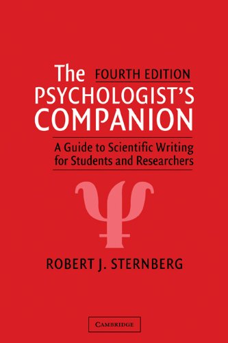 The Psychologists Companion A Guide To Scientific Writing For Students And Researchers 4th Edition Robert J Sternberg