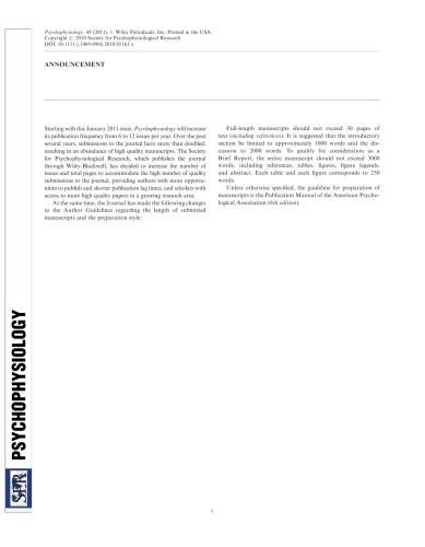 Psychophysiology 481 Robert F Simons
