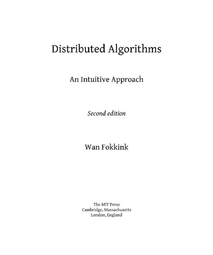 Distributed Algorithms An Intuitive Approach 2nd Edition Wan Fokkink