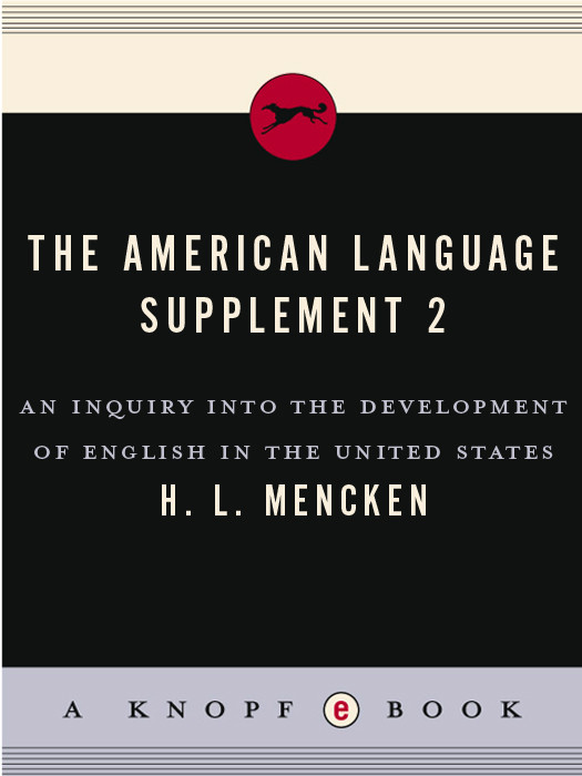 American Language Supplement 2 Hl Mencken