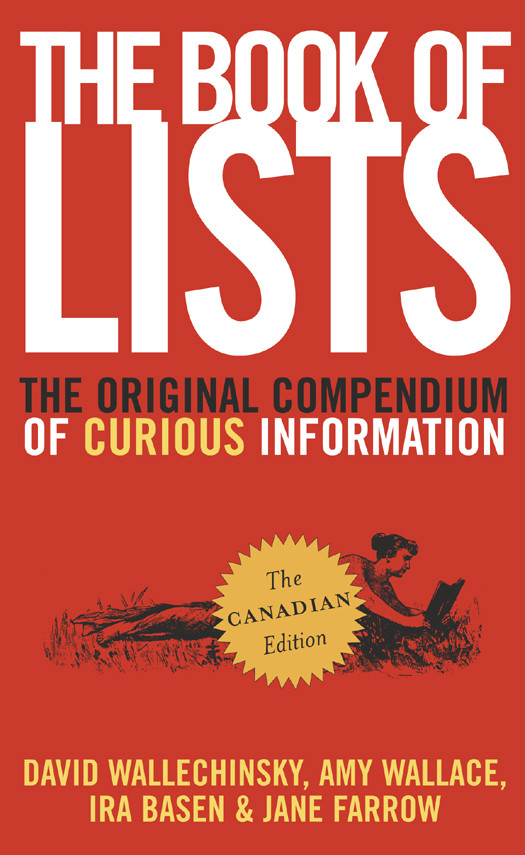 The Book Of Lists David Wallechinsky