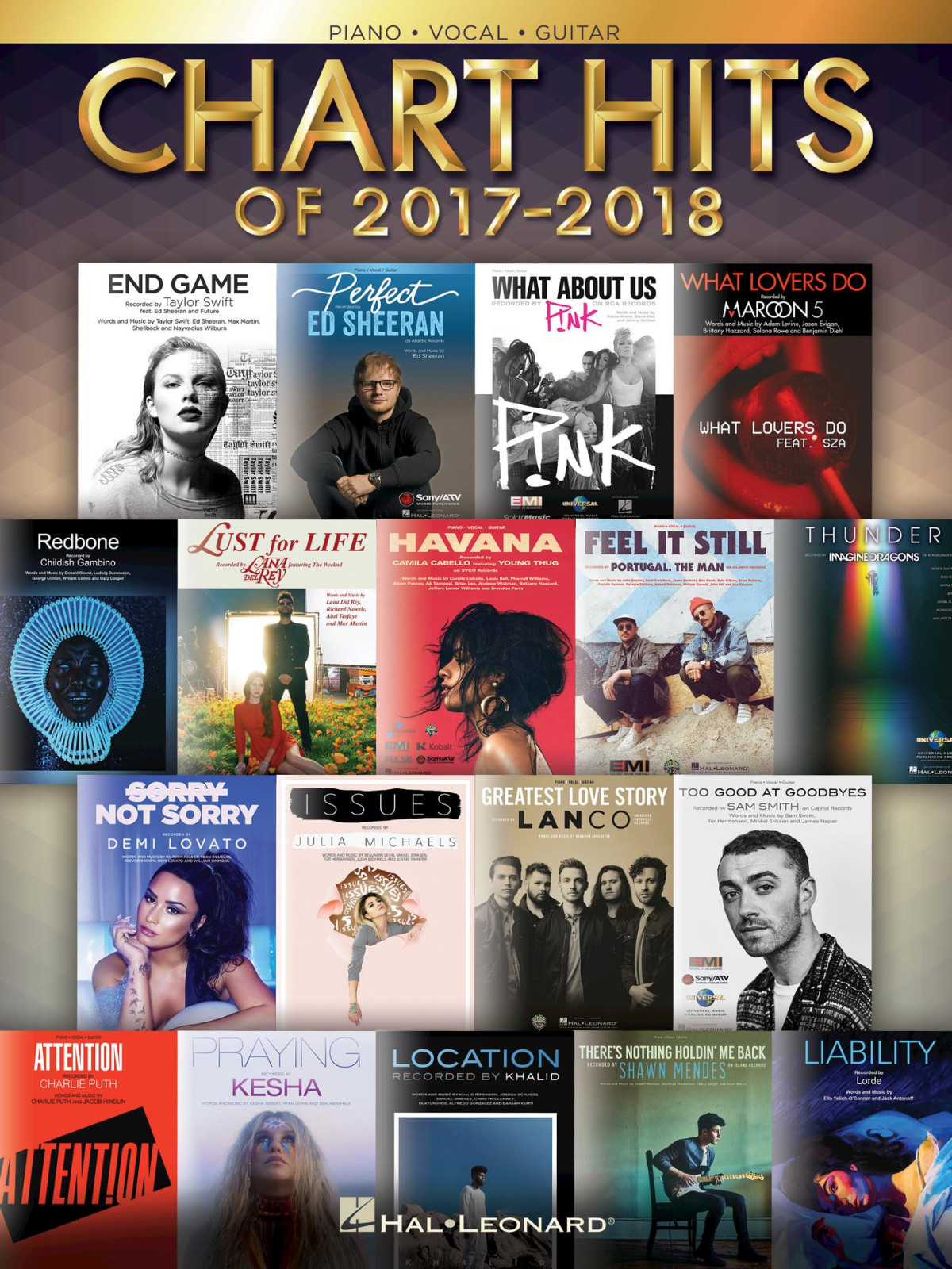 Chart Hits Of 20172018 Hal Leonard Corp