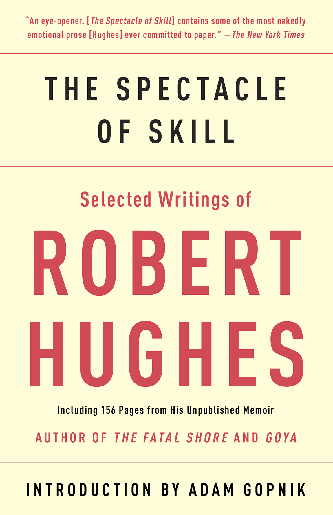 The Spectacle Of Skill Robert Hughes