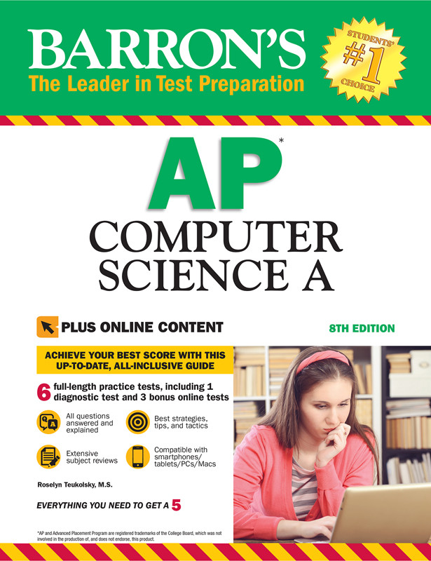 Barrons Ap Computer Science A With Online Tests Roselyn Teukolsky