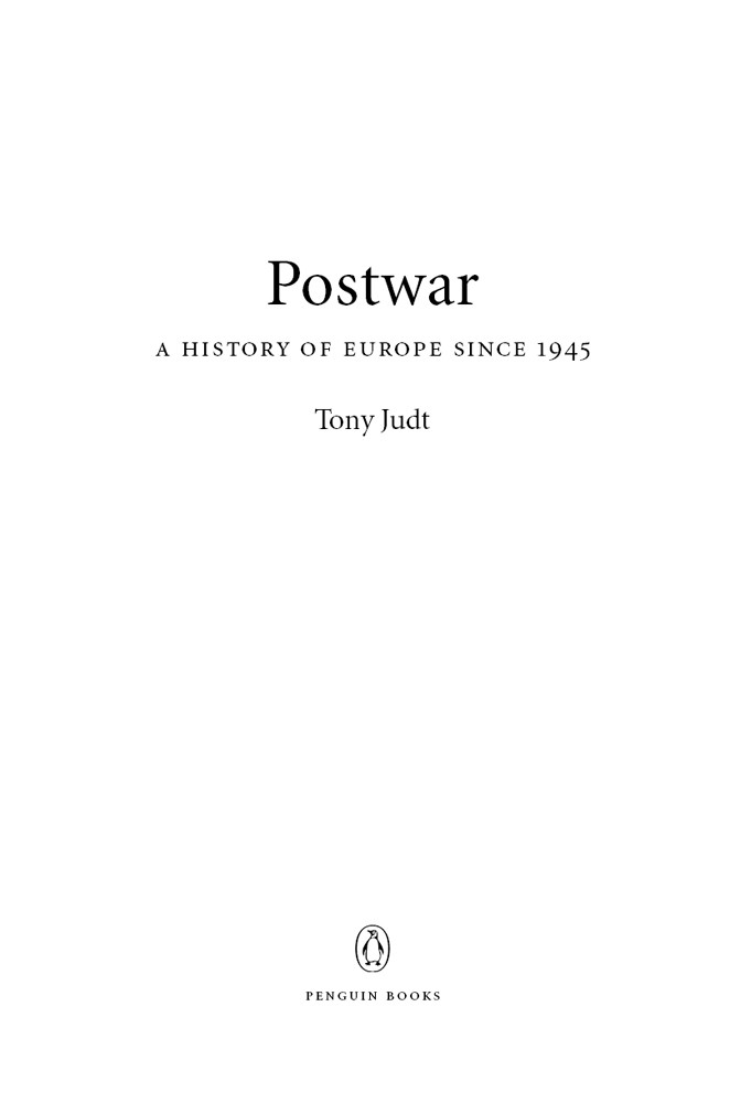 Postwar Tony Judt