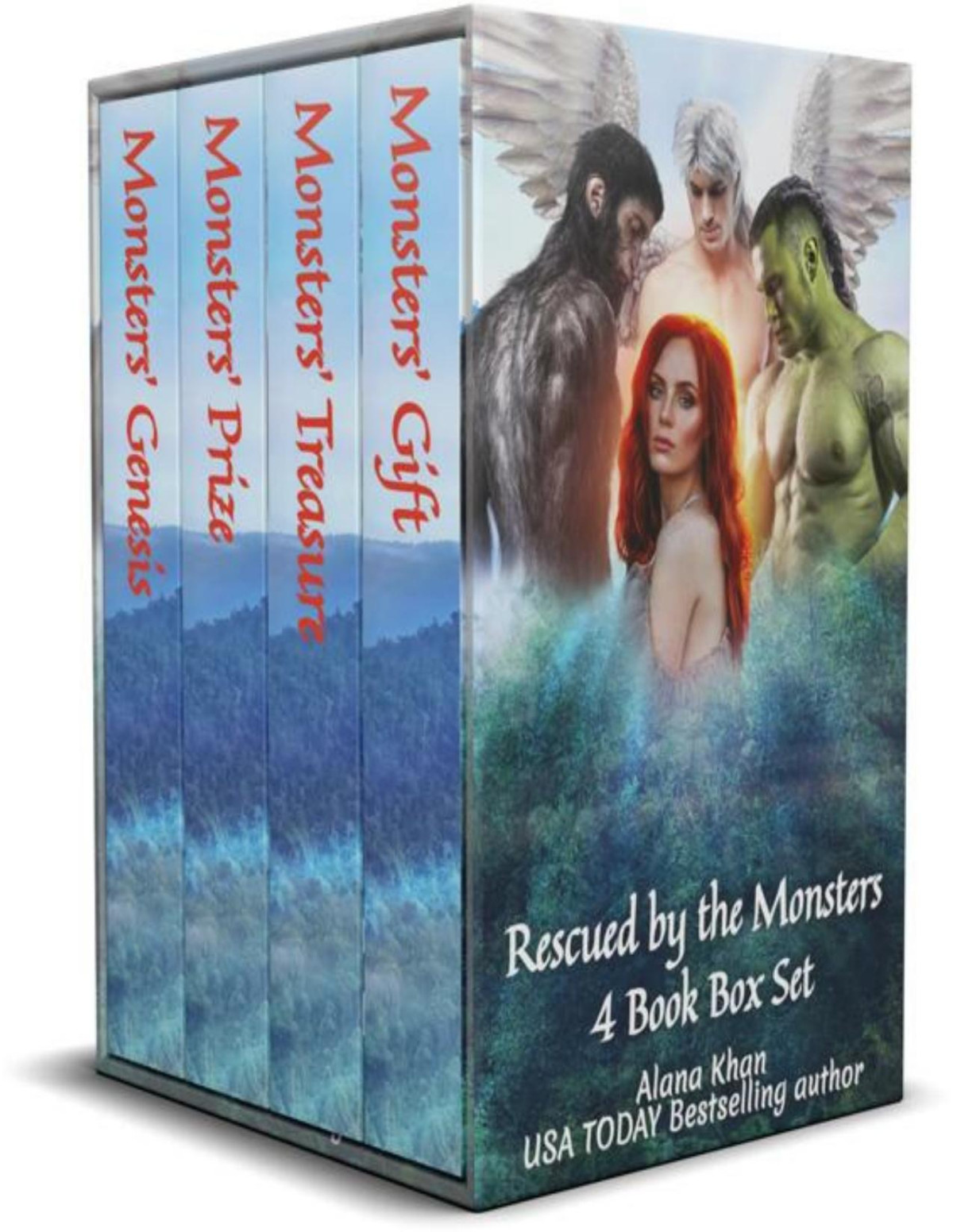 Rescued By The Monsters 4 Book Box Set Rescued By The Monsters Reverse Harem Romance Series Alana Khan