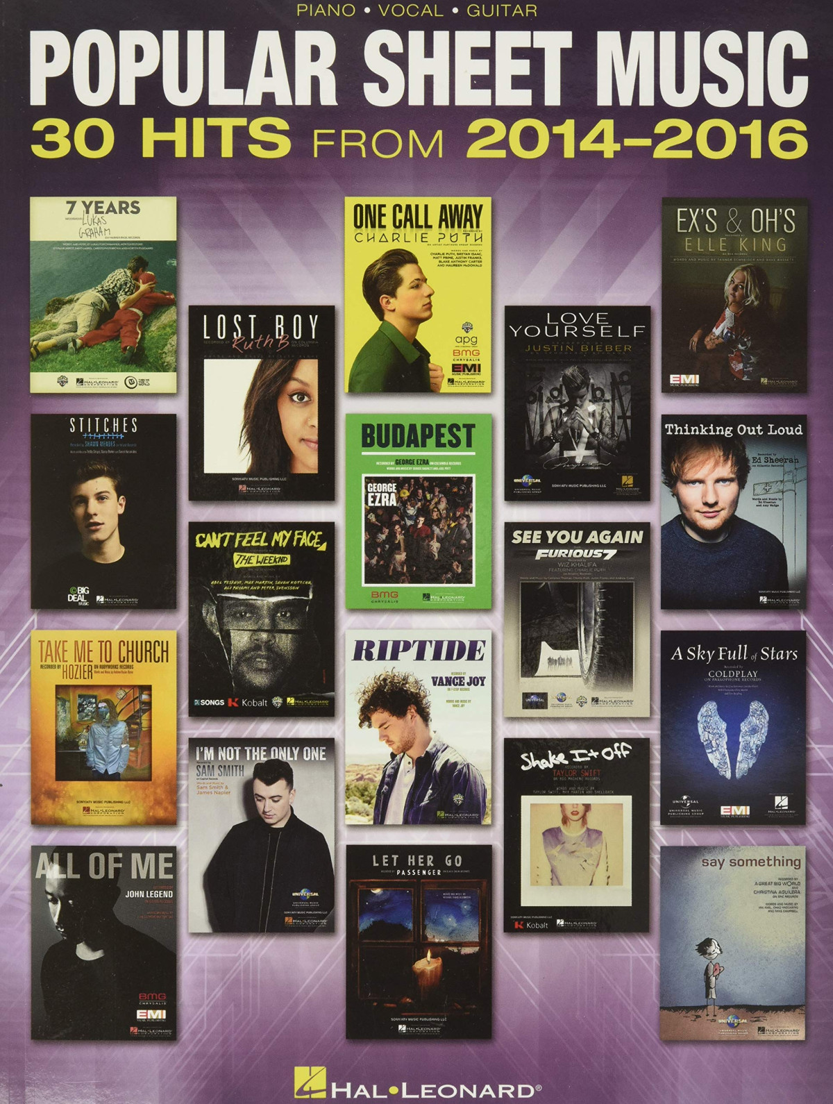 Popular Sheet Music 30 Hits From 20142016 Piano Vocal And Guitar Chords Illustrated Hal Leonard Corp