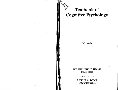 Textbook Of Cognitive Psychology Asch M