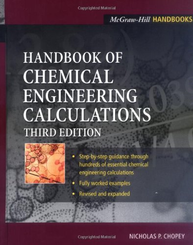 Handbook Of Chemical Engineering Calculations 3rd Edition Nicholas Chopey
