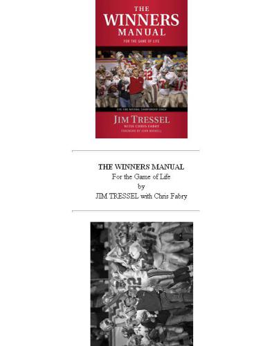The Winners Manual For The Game Of Life Jim Tressel