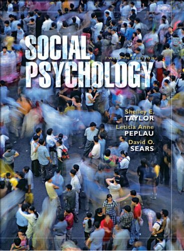 Social Psychology 12th Edition 12th Edition Shelley E Taylor