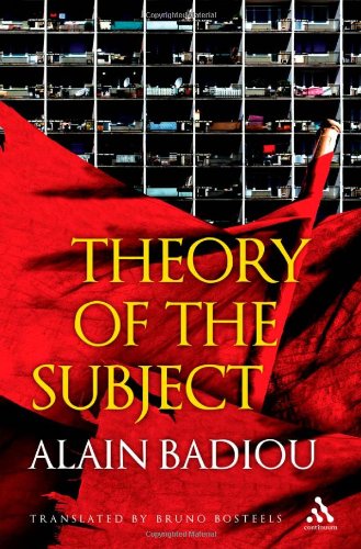 Theory Of The Subject Alain Badiou