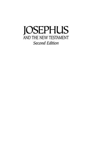 Josephus And The New Testament Steve Mason