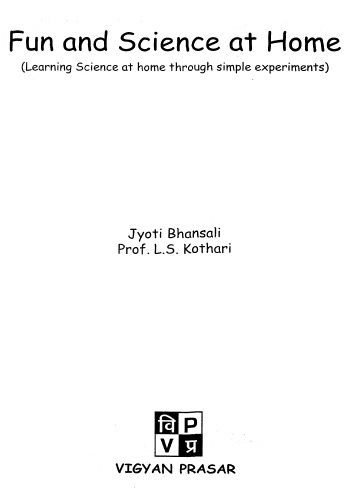Fun And Science At Home Jyoti Bhansali L S Kothari